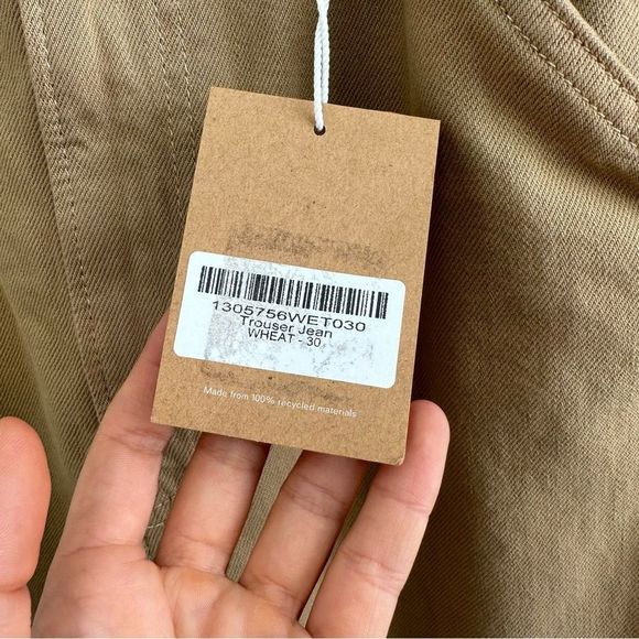 ⛔️SOLD⛔️Reformation High Rise Wide Leg Trouser Jean In Wheat Tan Size 30 - Picture 6 of 10